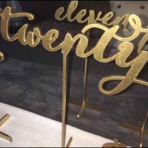 Gold Table Numbers (wedding decor)!